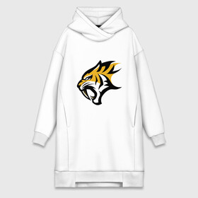 Платье-худи хлопок с принтом Scream Tiger в городе Новоалтайск,  |  | 2022 | animal | cat | lion | tiger | год тигра | животные | зверь | зубы | кот | кошка | лев | охотник | полосатый | природа | тигр | тигренок | тигрица | хищник