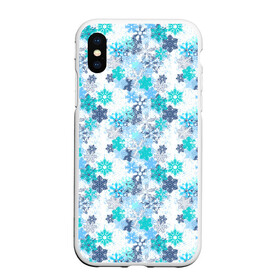 Чехол для iPhone XS Max матовый с принтом Зимние Снежные Узоры в городе Новоалтайск, Силикон | Область печати: задняя сторона чехла, без боковых панелей | Тематика изображения на принте: merry christmas | дед мороз | ёлка | зима | мороз | новый год | подарок | праздник | рождество | с новым годом | сантаклаус | снег | снеговик | снегурочка | снежинки | снежные узоры | узоры