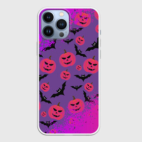 Чехол для iPhone 13 Pro Max с принтом HALLOWEEN NEON в городе Новоалтайск,  |  | Тематика изображения на принте: bat | gourd | halloween | haloween | melon | neon | pumpkin | squash | неон | тыква | хеллоин | хеллоуин | хелоин | хэллоуин