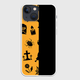 Чехол для iPhone 13 mini с принтом ЧЕРНО ОРАНЖЕВЫЙ ХЭЛЛОУИН в городе Новоалтайск,  |  | halloween | haloween | pumpkin | тыква | хеллоин | хеллоуин | хелоин | хелоуин | хэллоин | хэллоуин | хэлоин | хэлоуин