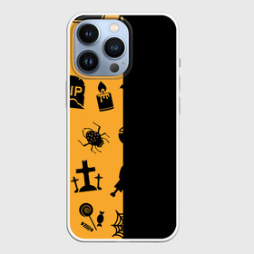 Чехол для iPhone 13 Pro с принтом ЧЕРНО ОРАНЖЕВЫЙ ХЭЛЛОУИН в городе Новоалтайск,  |  | Тематика изображения на принте: halloween | haloween | pumpkin | тыква | хеллоин | хеллоуин | хелоин | хелоуин | хэллоин | хэллоуин | хэлоин | хэлоуин