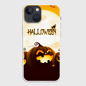Чехол для iPhone 13 mini с принтом HALLOWEEN   ХЭЛЛОУИН (ТЫКВЫ). в городе Новоалтайск,  |  | Тематика изображения на принте: bones | ghost | halloween | pumpkin | skull | кости | летучие мыши | приведение | призрак | скелет | тыква | хеллоуин | хоррор | хэллоуин