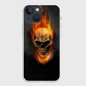 Чехол для iPhone 13 mini с принтом Призрак в огне в городе Новоалтайск,  |  | арт | всадник | огонь | призрак | серый