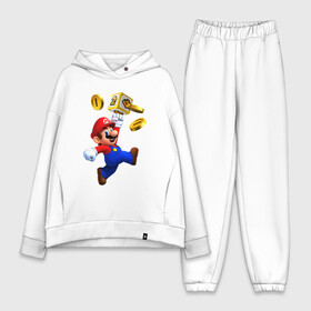 Женский костюм хлопок Oversize с принтом Mario cash в городе Новоалтайск,  |  | coin | mario | nintendo | video game | видео игра | деньги | марио | монета | монеты | нинтендо