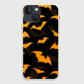 Чехол для iPhone 13 mini с принтом ЛЕТУЧИЕ МЫШИ НОЧЬ ХЕЛЛОУИН   HALLOWEEN NIGHT BATS в городе Новоалтайск,  |  | Тематика изображения на принте: bats | bones | ghost | halloween | night | pumpkin | skull | кости | летучие мыши | ночь | приведение | призрак | скелет | тыква | хеллоуин | хоррор | хэллоуин