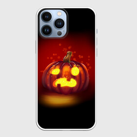 Чехол для iPhone 13 Pro Max с принтом Тыква фонарь в городе Новоалтайск,  |  | Тематика изображения на принте: волшебство | голова джека | жуткий | магия | светящийся | ужасный