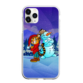 Чехол для iPhone 11 Pro матовый с принтом Тигр и снеговик Новогодние в городе Новоалтайск, Силикон |  | Тематика изображения на принте: 2022 | год тигра | новый год | новый год 2022 | символ года | тигр | тигренок | тигрица | тигры