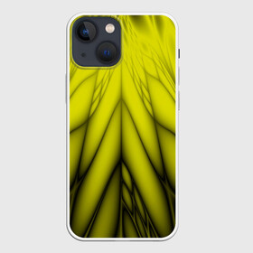 Чехол для iPhone 13 mini с принтом Абстракция 535 в городе Новоалтайск,  |  | геометричный | геометрия | желтый | линии | узор | фрактал | черный
