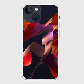 Чехол для iPhone 13 mini с принтом Абстрактные ленты в городе Новоалтайск,  |  | abstract | black | blue | contemporary | cool | floral | funny | geometric | gold | landscape | love | minimal | modern | mountains | nature | orange | pattern | pink | retro | stars | summer | trees | watercolor | yellow | абстракция | акварель | зо | ле