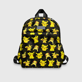 Детский рюкзак 3D с принтом ПИКАЧУ ПАТТЕРН   PIKA PIKACHU в городе Новоалтайск, 100% полиэстер | лямки с регулируемой длиной, сверху петелька, чтобы рюкзак можно было повесить на вешалку. Основное отделение закрывается на молнию, как и внешний карман. Внутри дополнительный карман. По бокам два дополнительных кармашка | Тематика изображения на принте: flash | pika | pika pika | pikachu | pokemon | аниме | детектив пикачу | молнии | пика | пикачу | покемон