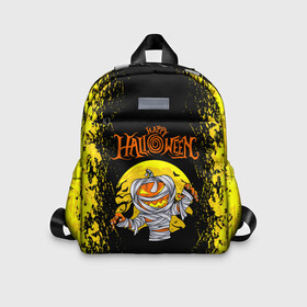 Детский рюкзак 3D с принтом ТЫКВА МУМИЯ | HAPPY HALLOWEEN в городе Новоалтайск, 100% полиэстер | лямки с регулируемой длиной, сверху петелька, чтобы рюкзак можно было повесить на вешалку. Основное отделение закрывается на молнию, как и внешний карман. Внутри дополнительный карман. По бокам два дополнительных кармашка | halloween | haloween | happy halloween | pumpkin | мумия | счастливого хэллоуина | счастливый хэллоуин | тыква | тыква мумия | хеллоин | хеллоуин | хелоин | хелоуин | хэллоин | хэллоуин | хэлоин | хэлоуин