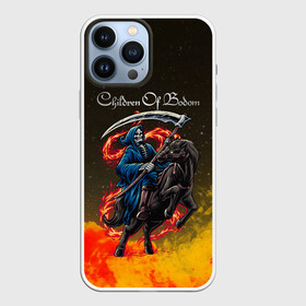 Чехол для iPhone 13 Pro Max с принтом Children of Bodom | Skeleton on a horse в городе Новоалтайск,  |  | bodom | century media | children of bodom | fearless records | nuclear blast | skeleton on a horse | spinefarm records | бодом | дети озера бодом | дэниел фрэйберг | эспоо