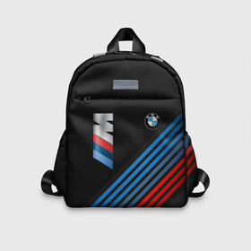 Детский рюкзак 3D с принтом BMW STRIPE в городе Новоалтайск, 100% полиэстер | лямки с регулируемой длиной, сверху петелька, чтобы рюкзак можно было повесить на вешалку. Основное отделение закрывается на молнию, как и внешний карман. Внутри дополнительный карман. По бокам два дополнительных кармашка | bmw | авто | автомобиль | бмв | логотип | марка | машина | модель