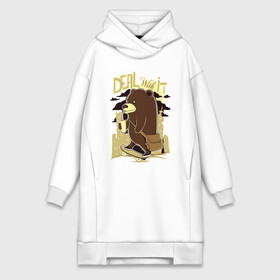 Платье-худи хлопок с принтом Deal wt в городе Новоалтайск,  |  | bear | coffie | deal | jus | ride | sk8 | skate | with it | катка | коффе | медведь | поездка | скейт | сок