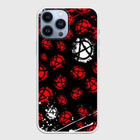 Чехол для iPhone 13 Pro Max с принтом АНАРХИЯ БРЫЗГИ КРАСОК   РЕВОЛЮЦИЯ ПАТТЕРН в городе Новоалтайск,  |  | anarchy | riot | rock | анархия | бунт | знаки | музыка | панки | рок | символ