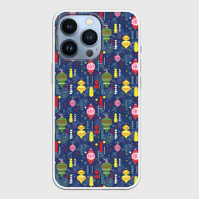 Чехол для iPhone 13 Pro с принтом Новогодние Ёлочные Игрушки (украшения) в городе Новоалтайск,  |  | christmas | merry christmas | дед мороз | ёлка | елочные шары | игрушки | новый год | подарок | праздник | рождество | с новым годом | сантаклаус | снежинки | украшения