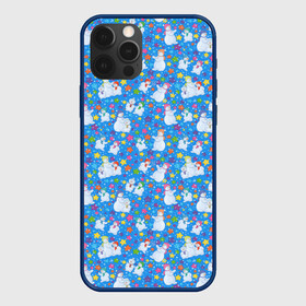 Чехол для iPhone 12 Pro Max с принтом Снеговики и Звёздочки в городе Новоалтайск, Силикон |  | Тематика изображения на принте: merry christmas | дед мороз | ёлка | зима | новый год | праздник | сантаклаус | снеговики | снегурочка | снежинки | снежная баба