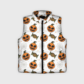 Детский жилет утепленный 3D с принтом Patern Halloween 26 в городе Новоалтайск,  |  | 31 | bones | holiday | skull | spider | witches