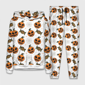 Женский костюм 3D (с толстовкой) с принтом Patern Halloween 26 в городе Новоалтайск,  |  | 31 | bones | holiday | skull | spider | witches