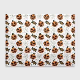 Обложка для студенческого билета с принтом Patern Halloween 26 в городе Новоалтайск, натуральная кожа | Размер: 11*8 см; Печать на всей внешней стороне | 31 | bones | holiday | skull | spider | witches