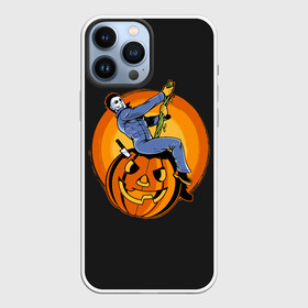 Чехол для iPhone 13 Pro Max с принтом Тыква шар. Майкл в городе Новоалтайск,  |  | Тематика изображения на принте: ball | halloween | jack | killer | knife | lamp | michael | myers | mystic | pumpkin | джека | лампа | майерс | майкл | мистика | нож | светильник | тыква | хэллоуин | шар