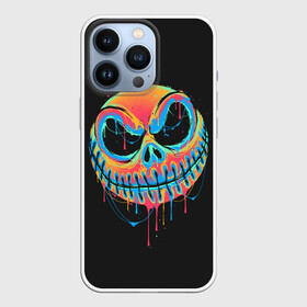 Чехол для iPhone 13 Pro с принтом Jack Skellington. Paints в городе Новоалтайск,  |  | before | christmas | halloween | mystic | nightmare | paints | skeleton | skull | smile | джек | джэк | краски | мистика | перед | рождеством | скелет | скеллингтон | смайл | улыбка | хэллоуин | череп