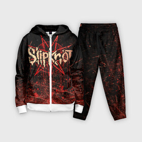 Детский костюм 3D с принтом Слипкнот Гранж | Slipknot Grunge в городе Новоалтайск,  |  | Тематика изображения на принте: grunge | metal | music | rock | slipknot | брызги | глитч | гранж | козел | краски | кровь | логотип | металл | музыка | надпись | пентаграмма | полосы | потертости | рок | слипкнот | точки | трещины | узор | цифры | череп