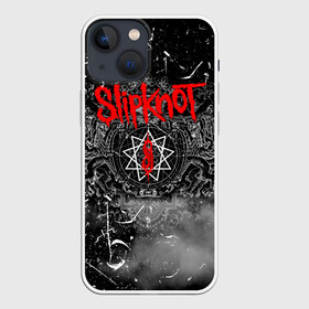 Чехол для iPhone 13 mini с принтом Slipknot Grunge Rock | СЛИПКНОТ в городе Новоалтайск,  |  | grunge | metal | music | rock | slipknot | брызги | герб | гранж | дым | козел | краски | кровь | логотип | металл | музыка | надпись | пар | пентаграмма | полосы | потертости | рок | слипкнот | точки | трещины | туман | узор