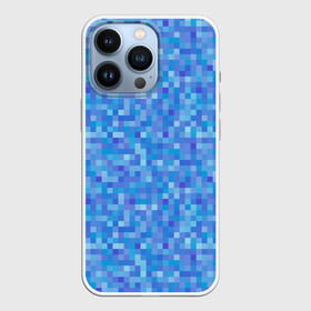 Чехол для iPhone 13 Pro с принтом Голубая пиксель абстракция в городе Новоалтайск,  |  | pixel | pixel art | абстракция | пиксели | пиксель арт | пиксельный | синий