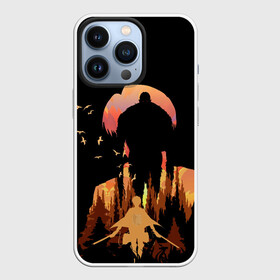 Чехол для iPhone 13 Pro с принтом Леви и титан в городе Новоалтайск,  |  | акерман | атака титанов | звереподобный титан | леви | силуэт титана