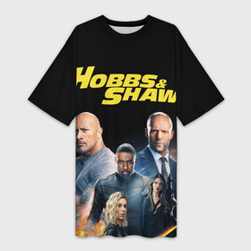 Платье-футболка 3D с принтом Hobbs  Shaw в городе Новоалтайск,  |  | dwayne johnson | eisa gonzalez | fast and furious | hobbs and shaw | idris elba | jason statham | vanessa kirby | авто | актеры | актрисы | ванесса кирби | вертолет | джейсон стейтем | дуэйн джонсон | знаменитости | идрис эльба | кино | машины