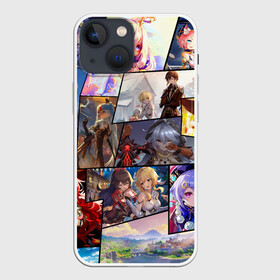 Чехол для iPhone 13 mini с принтом Геншин импакт, персонажи в городе Новоалтайск,  |  | anime | genshin impact | sucrose | wifu | аниме | вайфу | геншин импакт | геншн импакт | игры | персонажи