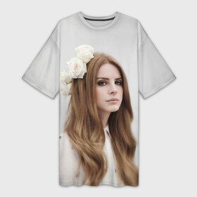 Платье-футболка 3D с принтом Нежная Ланочка в городе Новоалтайск,  |  | lana del ray | pop music | исполнитель | исполнительница | лана дел рэй | музыка | поп | попса