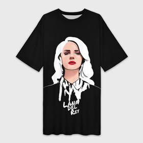 Платье-футболка 3D с принтом Lana Black в городе Новоалтайск,  |  | lana del ray | pop music | исполнитель | исполнительница | лана дел рэй | музыка | поп | попса