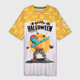 Платье-футболка 3D с принтом Dab Zombie Halloween в городе Новоалтайск,  |  | dab | dab zombie | halloween | haloween | zombie halloween | дэб | зомби на хэллоуин | зомби хеллоин | зомби хэллоуин | хеллоин | хеллоуин | хелоин | хелоуин | хэллоин | хэллоуин | хэлоин | хэлоуин