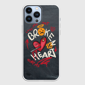 Чехол для iPhone 13 Pro Max с принтом Разбитое сердце LOVE в городе Новоалтайск,  |  | Тематика изображения на принте: измена | любовь | разбитое сердце | романтика | сердце