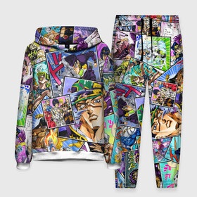 Мужской костюм 3D (с толстовкой) с принтом JoJos Bizarre Adventure   Невероятные приключения ДжоДжо в городе Новоалтайск,  |  | Тематика изображения на принте: anime | jojo | jojo bizarre adventure | jojos bizarre adventure | аниме | джоджо | джозеф джостар | джолин куджо | джонатан джостар | джорно джованна | джоске хигашиката | джотаро куджо | манга