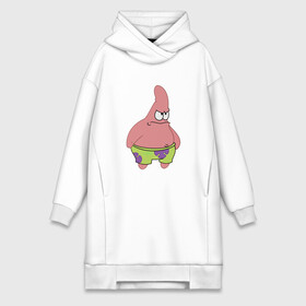 Платье-худи хлопок с принтом Evil patrick, злой патрик в городе Новоалтайск,  |  | evil patrick | patrick | patrick star | злой патрик | патрик | патрик злой | патрик мем | патрик стар