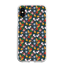 Чехол для iPhone XS Max матовый с принтом Игрушки Ёлочные в городе Новоалтайск, Силикон | Область печати: задняя сторона чехла, без боковых панелей | christmas | merry christmas | santa claus | дед мороз | ёлка | елочные шары | игрушки | новый год | подарок | праздник | рождество | с новым годом | сантаклаус | снежинки | украшения