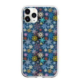 Чехол для iPhone 11 Pro матовый с принтом Красочные Снежинки в городе Новоалтайск, Силикон |  | Тематика изображения на принте: merry christmas | дед мороз | ёлка | зима | мороз | новый год | подарок | праздник | рождество | с новым годом | сантаклаус | снег | снеговик | снегурочка | снежинки | снежные узоры | узоры