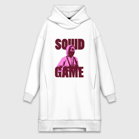 Платье-худи хлопок с принтом Pink Soldier в городе Новоалтайск,  |  | pink soldier | squid game | игра в кальмара | королевская битва | розовый солдат | сон ки хун | хван дон хёк | чхо сан воо
