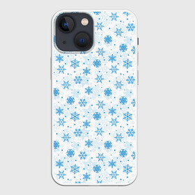 Чехол для iPhone 13 mini с принтом Снежинки (снежные узоры) в городе Новоалтайск,  |  | Тематика изображения на принте: merry christmas | дед мороз | ёлка | зима | мороз | новый год | подарок | праздник | рождество | с новым годом | сантаклаус | снег | снеговик | снегурочка | снежинки | снежные узоры | узоры