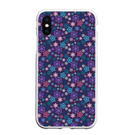 Чехол для iPhone XS Max матовый с принтом Снежные Узоры (снежинки) в городе Новоалтайск, Силикон | Область печати: задняя сторона чехла, без боковых панелей | merry christmas | дед мороз | ёлка | зима | мороз | новый год | подарок | праздник | рождество | с новым годом | сантаклаус | снег | снеговик | снегурочка | снежинки | снежные узоры | узоры