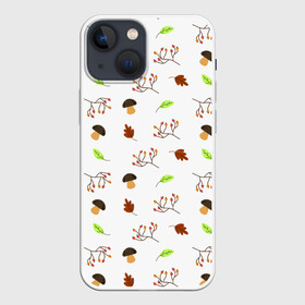 Чехол для iPhone 13 mini AUTUMN MOTIFS: в городе Новоалтайск, | | autumn | грибы | листья | осень | рябина | сентябрь