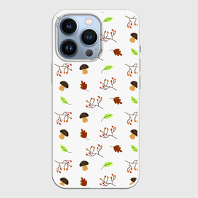 Чехол для iPhone 13 Pro с принтом AUTUMN MOTIFS в городе Новоалтайск,  |  | Тематика изображения на принте: autumn | грибы | листья | осень | рябина | сентябрь