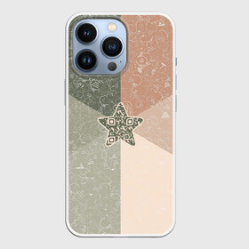Чехол для iPhone 13 Pro с принтом Звезда на фоне АПВ 6.1.2 в городе Новоалтайск,  |  | qr код | амулет | антивирус | антидепрессант | антистресс | баббл | всенормализол | выноска | звезда | иммуномодулятор | коллаж | мем | оберег | облачко с текстом | палитра | пентаграмма | розовый