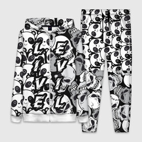 Женский костюм 3D с принтом LivEvil в городе Новоалтайск,  |  | animals | black and white | evil | life | panda | popular print | skeleton | skull | top | trend | животные | жить | зло | панда | популярный принт | скилет | топ | тренд | череп | черно белый