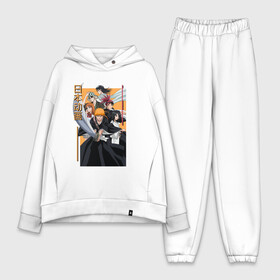 Женский костюм хлопок Oversize с принтом Блич персонажи в городе Новоалтайск,  |  | anime | bleach | kurosaki ichigo | urahara | айдзэн | айзен | аниме | блич | иноуэ | ичиго | ичиго куросаки | кискэ | кисукэ | куросаки | кучики | манга | орихиме | орихимэ | рукия | соскэ | сосуке | урахара