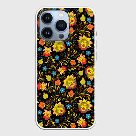 Чехол для iPhone 13 Pro с принтом Хохломa в городе Новоалтайск,  |  | Тематика изображения на принте: art | flowers | holoma | oldschool | листья | рисунок | роспись | холома | цветы