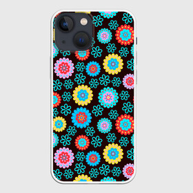 Чехол для iPhone 13 mini с принтом Flоwers в городе Новоалтайск,  |  | colour | flowers | texture | разноцветные | текстура | цветы